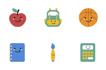 Cute School Stuff Icon Pack