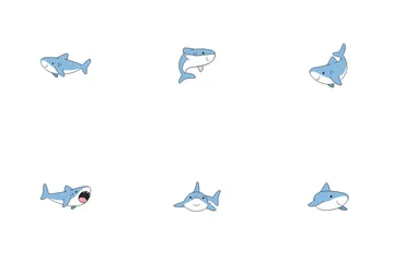 Cute Sharks Icon Pack