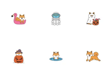 Cute Shiba Inu Icon Pack