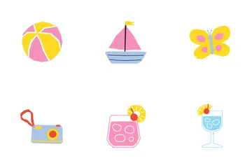 Cute Summer Elements Icon Pack