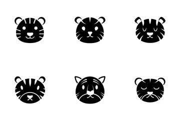 Cute Tiger Vector Icons Icon Pack