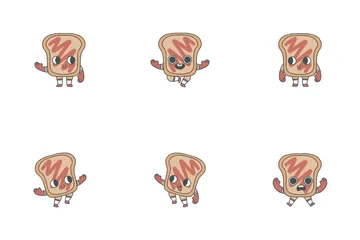 Cute Toast Icon Pack
