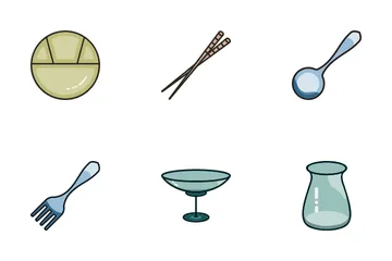 Cutlery And Crockery Set Icon Pack