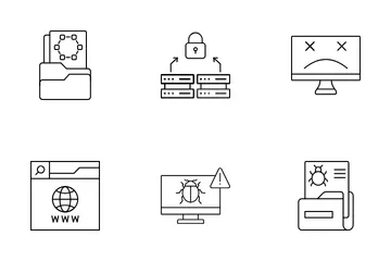 Cyber Attack Security Icon Pack
