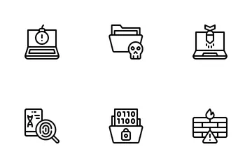 사이버 범죄 아이콘 팩