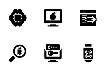 Cyber Crime Hacking Icon Pack