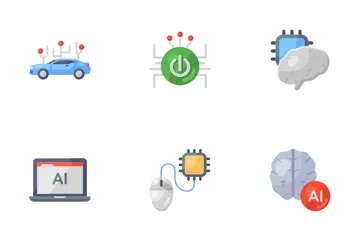 Cyber Security And Artificial Intelligence Icon Pack