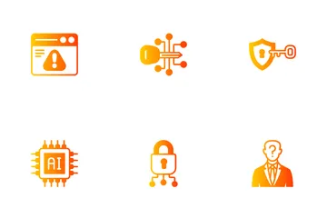 Cyber Security And Artificial Intelligence Icon Pack