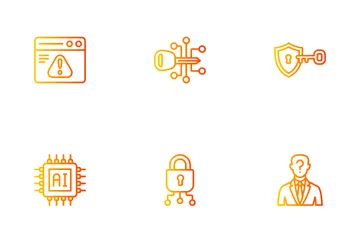 Cyber Security And Artificial Intelligence Icon Pack