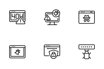 Cyber Security And Cyber Crime Icon Pack