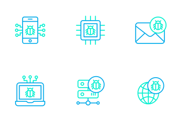 Cyber Security Vol 1 - Outline Color Icon Pack