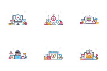 Cybercrime And Cyber Security Icon Pack