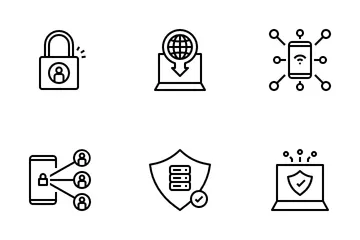Cybersecurity And Data Privacy Icon Pack