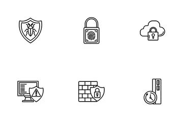 Cybersecurity And Digital Privacy Icon Pack