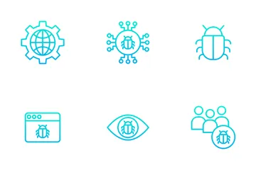 Cybersicherheit Band 1 - Outline Gradient Symbolpack