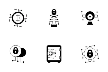 Cybersicherheit und Netzwerkschutz Symbolpack