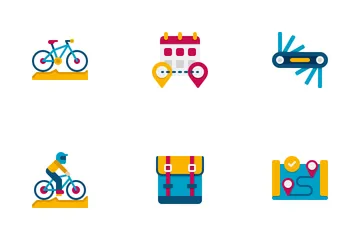 Cycling Tour Icon Pack