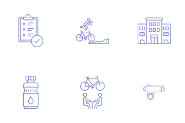 Cycling Tour Icon Pack