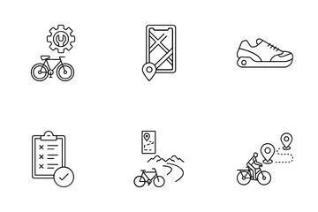 Cycling Tour Icon Pack