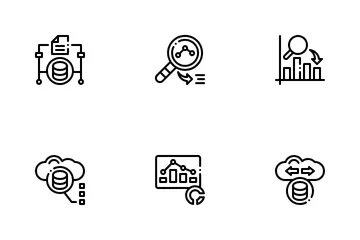 Análise de dados Pacote de Ícones