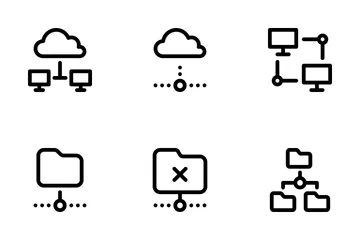 Dados on-line Pacote de Ícones