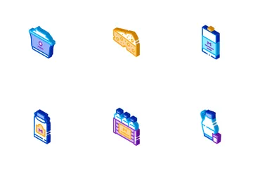 Dairy Drink And Food Icon Pack