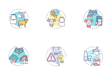 Dairy Industry Icon Pack