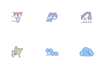 Dairy Industry And Cheese Production Icon Pack
