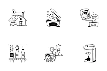 Dairy Production Icon Pack