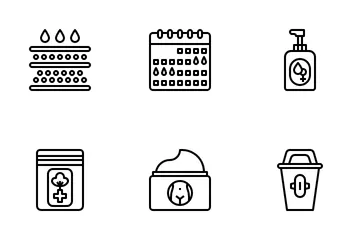 Weibliche Hygiene Icon Pack