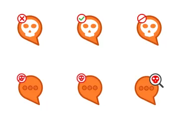 Danger Chat Conversation Icon Pack