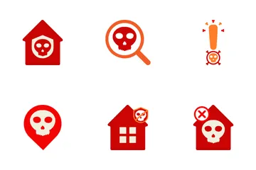 Danger Skull Infection Icon Pack