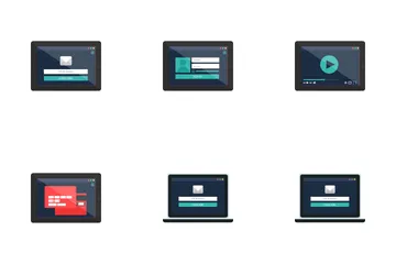 Dark Screen Devices Template Icon Pack