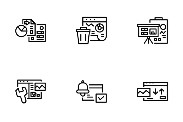 Dashboard Icon Pack - 30 Line Sign & Symbols Icons | SVG, PNG, ICO ...