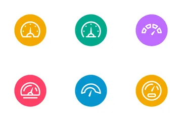 Dashboard, Speedometer Icon Pack