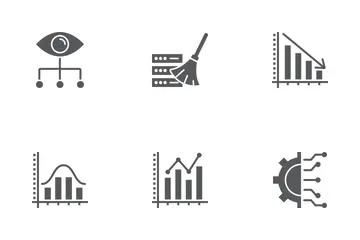 Data Analytics Glyph Icons Icon Pack