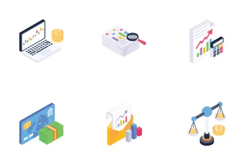 Data Analytics Isometric Icon Pack