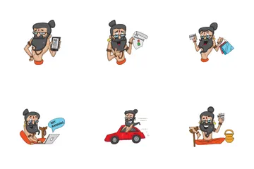 Data Baba Sticker Icon Pack