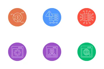 Data Center And Hosting Icon Pack