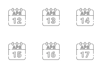 Data de abril Pacote de Ícones