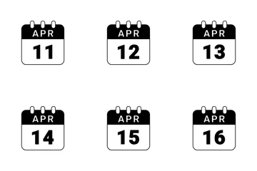 Data de abril Pacote de Ícones