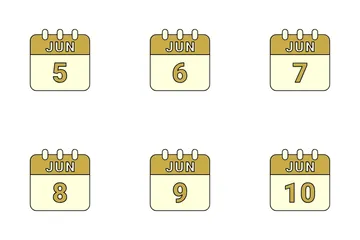 Data de junho Pacote de Ícones