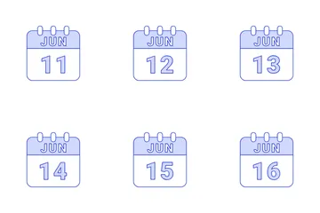 Data de junho Pacote de Ícones