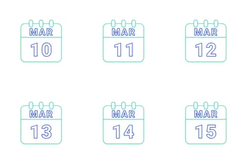 Data de março Pacote de Ícones