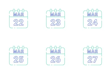 Data de março Pacote de Ícones