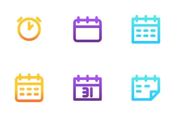 Data hora Pacote de Ícones