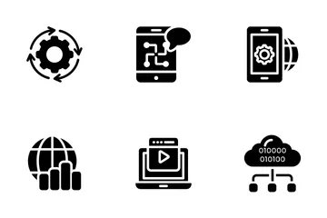 Data Management Glyph Icons 2 Icon Pack