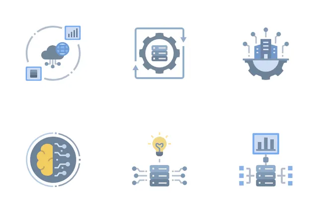 Data Omics Icon Pack - 36 Flat Network & Communication Icons | SVG, PNG ...