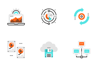 Data Organization And Management Icon Pack