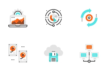 Data Organization And Management Icon Pack